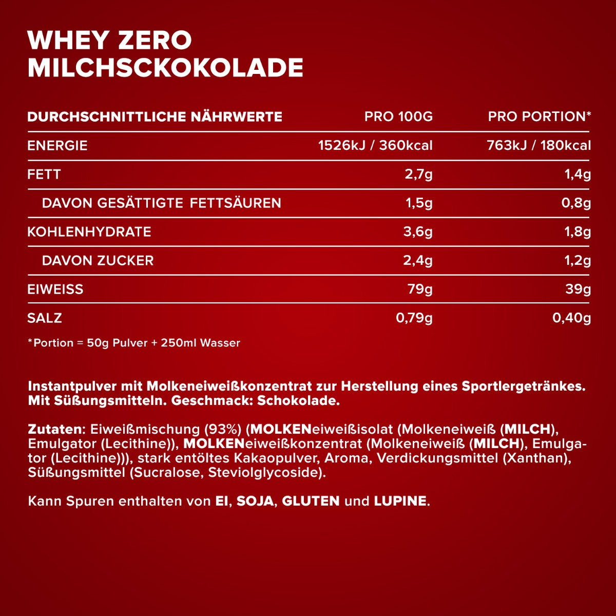 Whey ZERO (2270 g tin)-Milk Chocolate