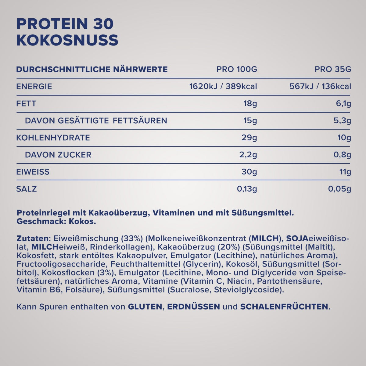 Protein 30 Protein Bar - Coconut (24x35g)