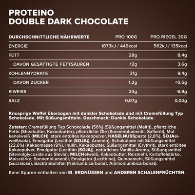 Proteino (12x30g) - Double Dark Chocolate