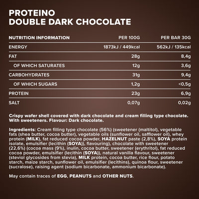 Proteino - (12x30g) Double Dark Chocolate