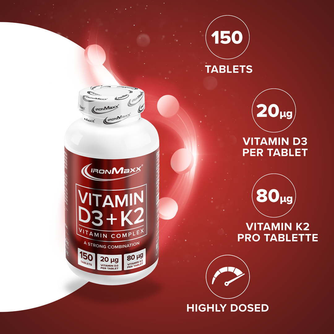 Vitamin D3 + K2 - 150 tablets