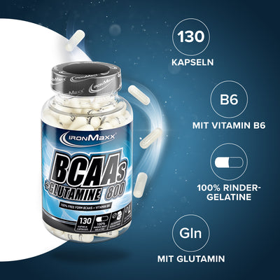 BCAAs + Glutamin 800 - 130 Kapseln