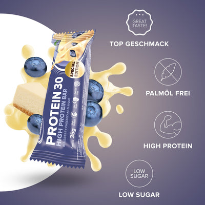 Protein 30 Protein Riegel (24x35g) - Blueberry Cheesecake