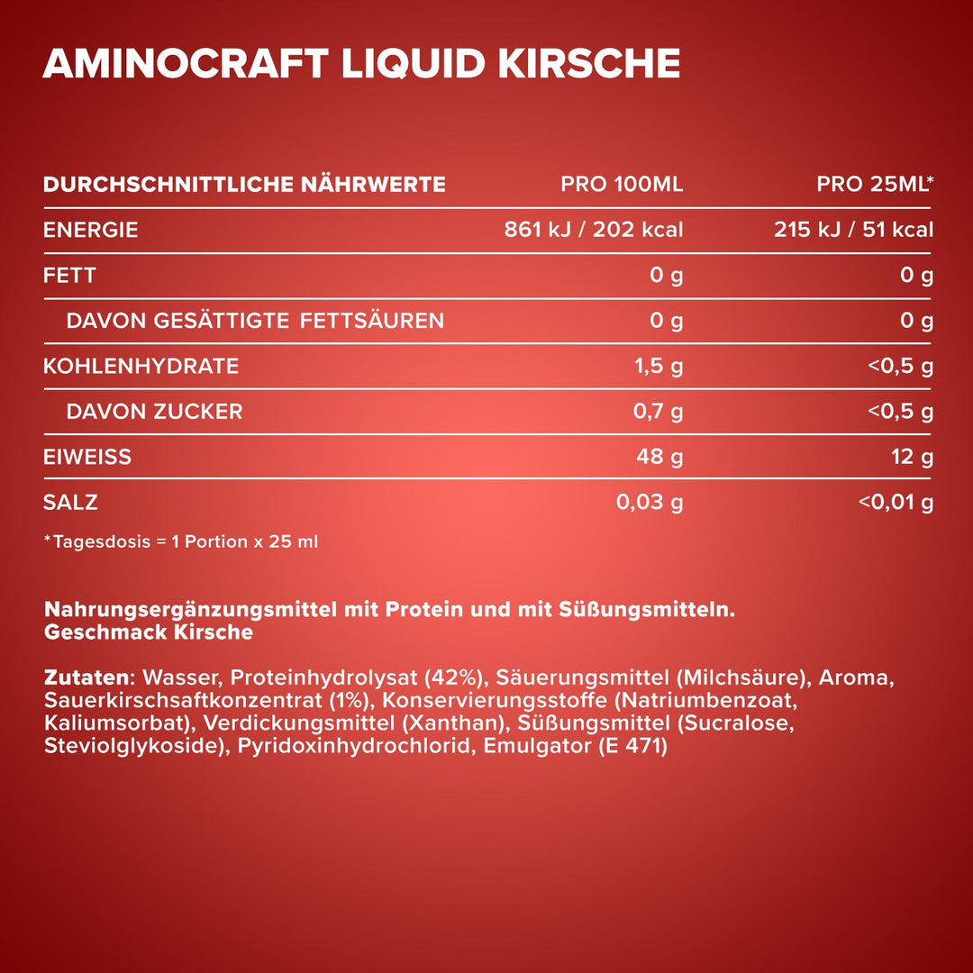 AminoCraft Liquid (1000ml) - Kirsche