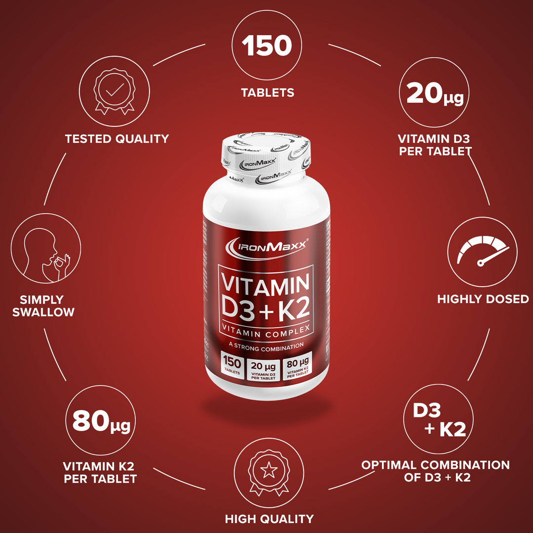 Vitamin D3 + K2 - 150 tablets