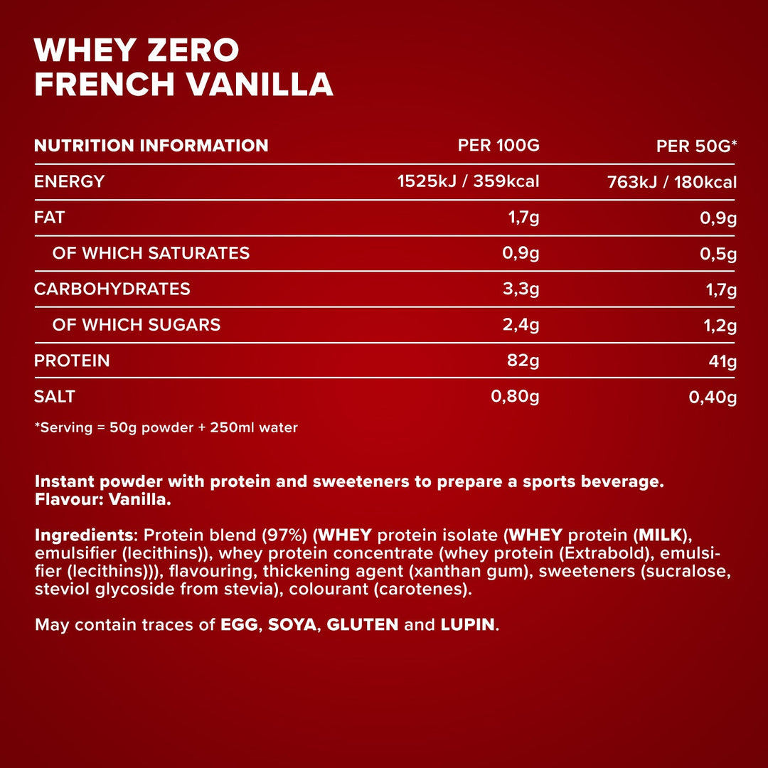 Whey ZERO (908g) - French Vanilla