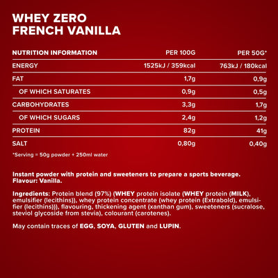 Whey ZERO (908g) - French Vanilla