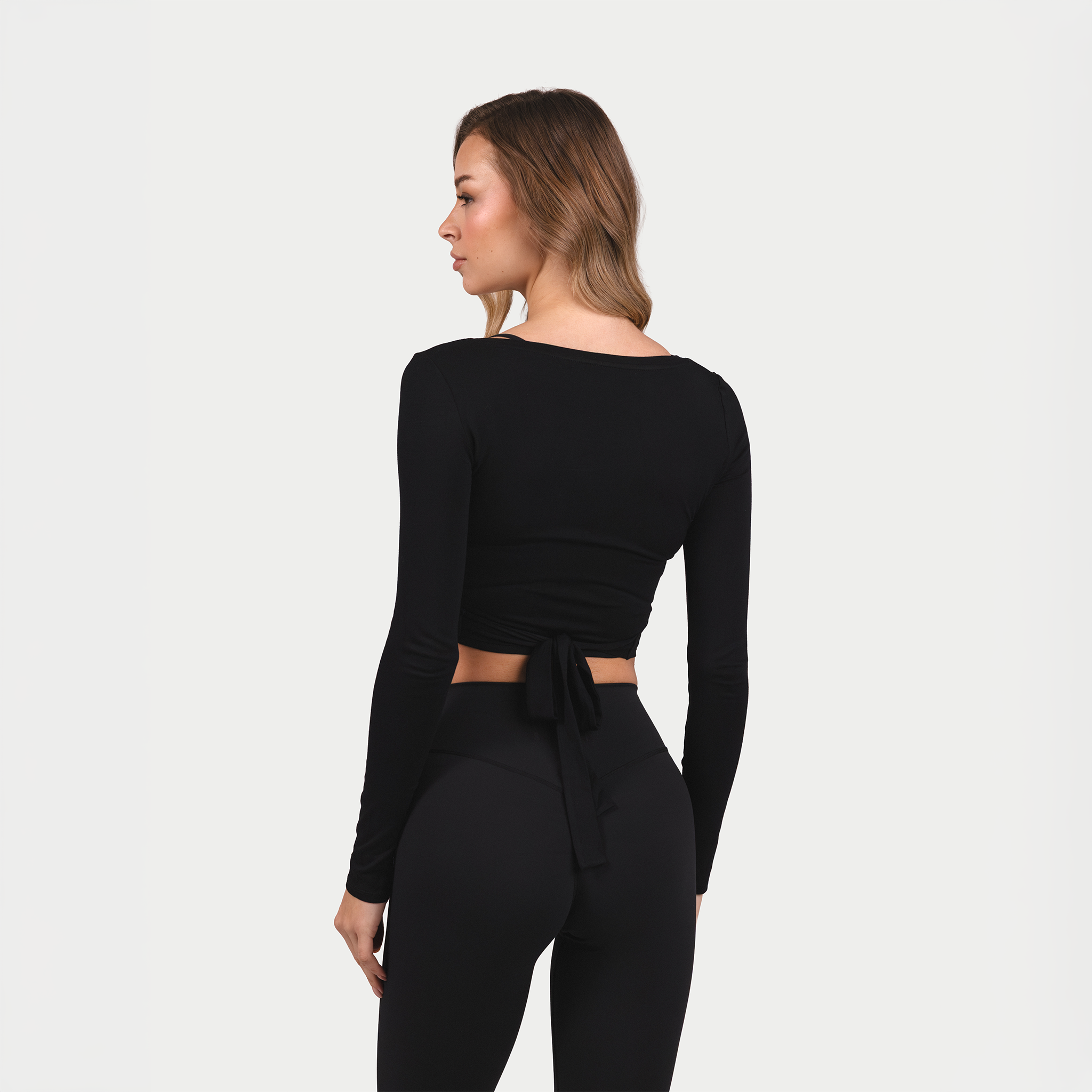 MRIIÀ Bodycon Long Sleeve Wrap Top