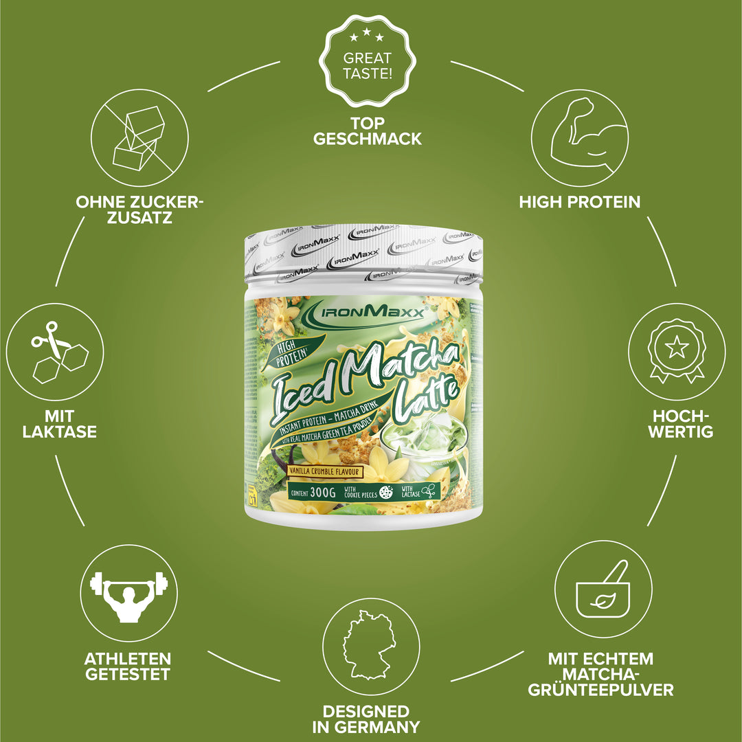 Iced Matcha Latte (300g) - Vanilla Crumble