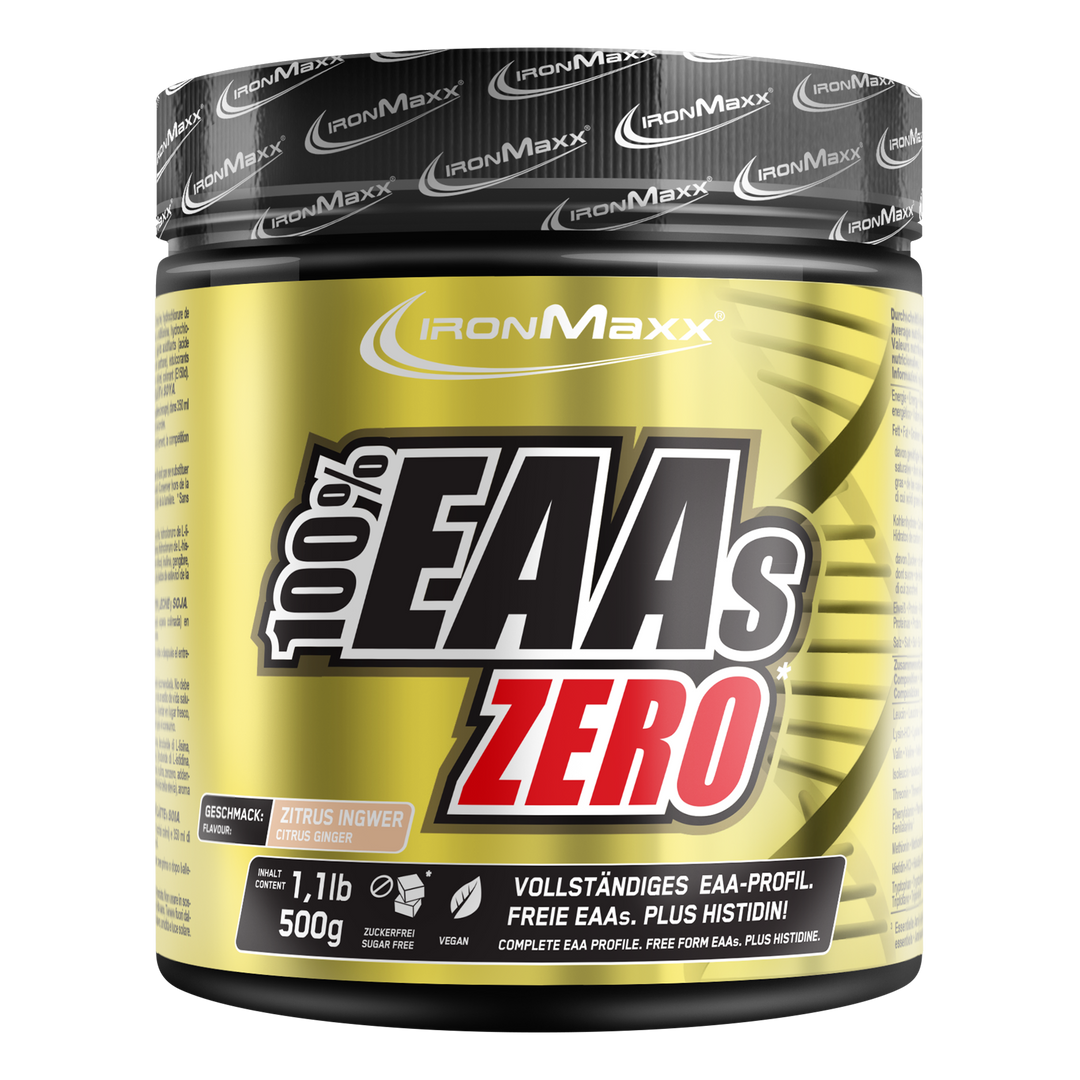 100% EAAs Zero (500g Dose) - Zitrus-Ingwer