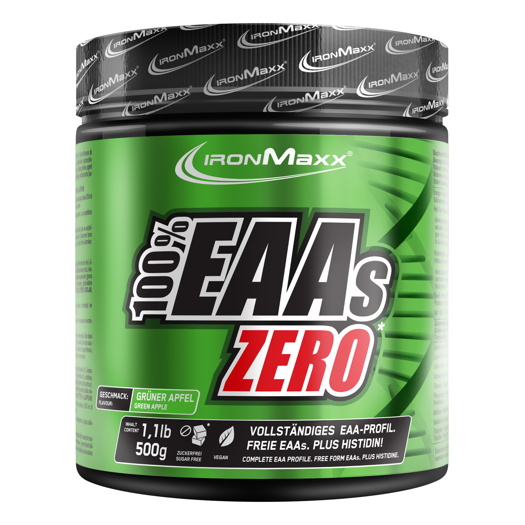 100% EAAs Zero (500g Dose)- Green Apple