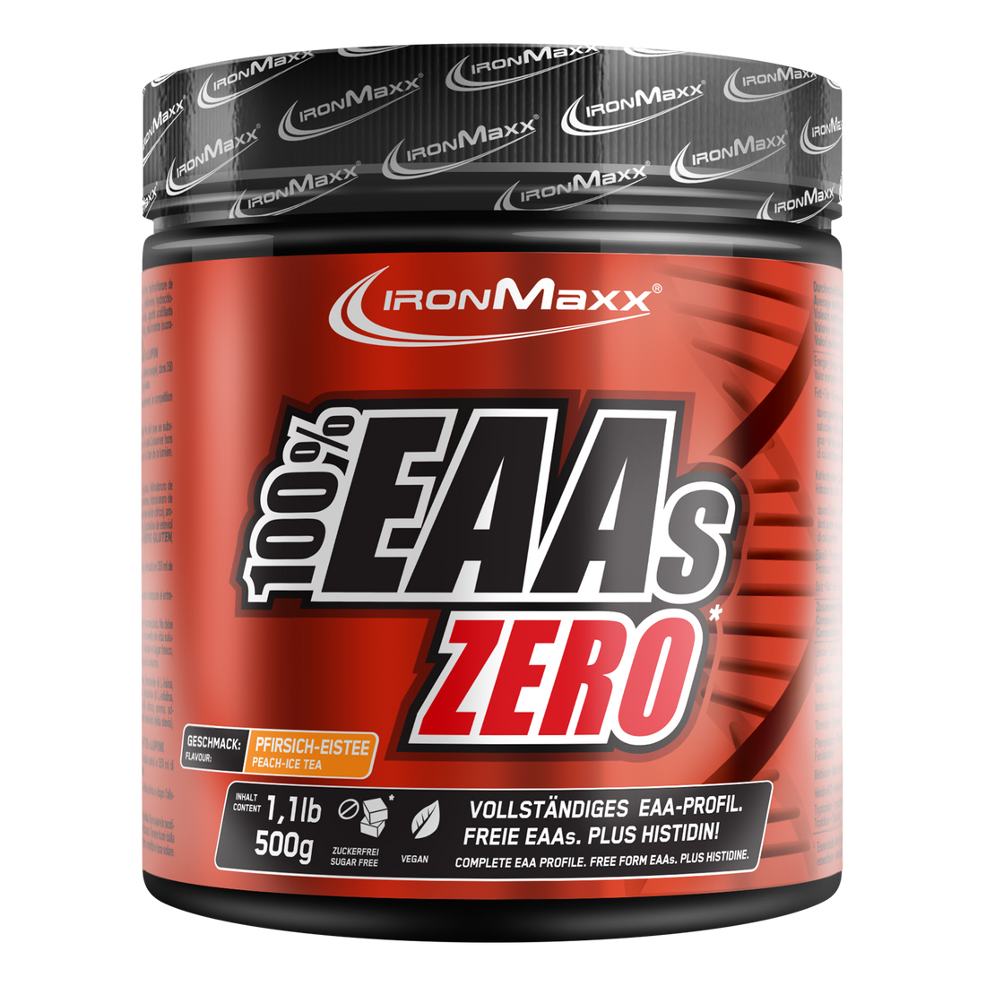 100% EAAs Zero (500g Dose) - Pfirsich-Eistee