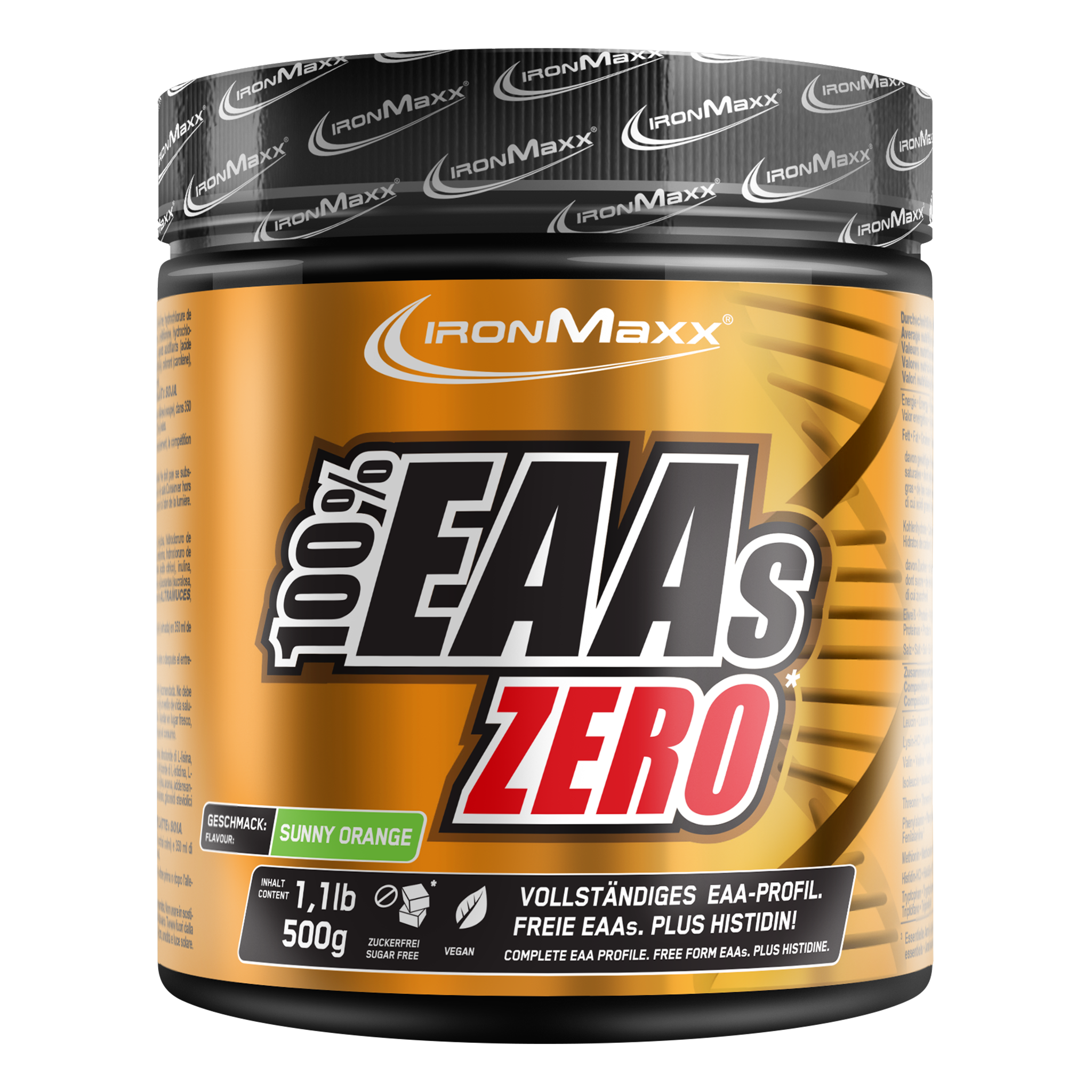 100% EAAs Zero (500g Dose) - Sunny Orange