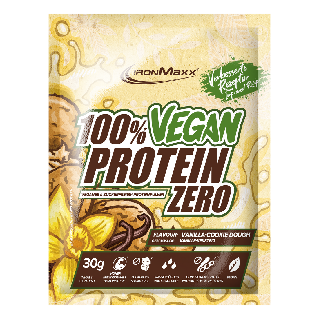 100% Vegan Protein Zero (30g) - Vanilla Cookie Dough