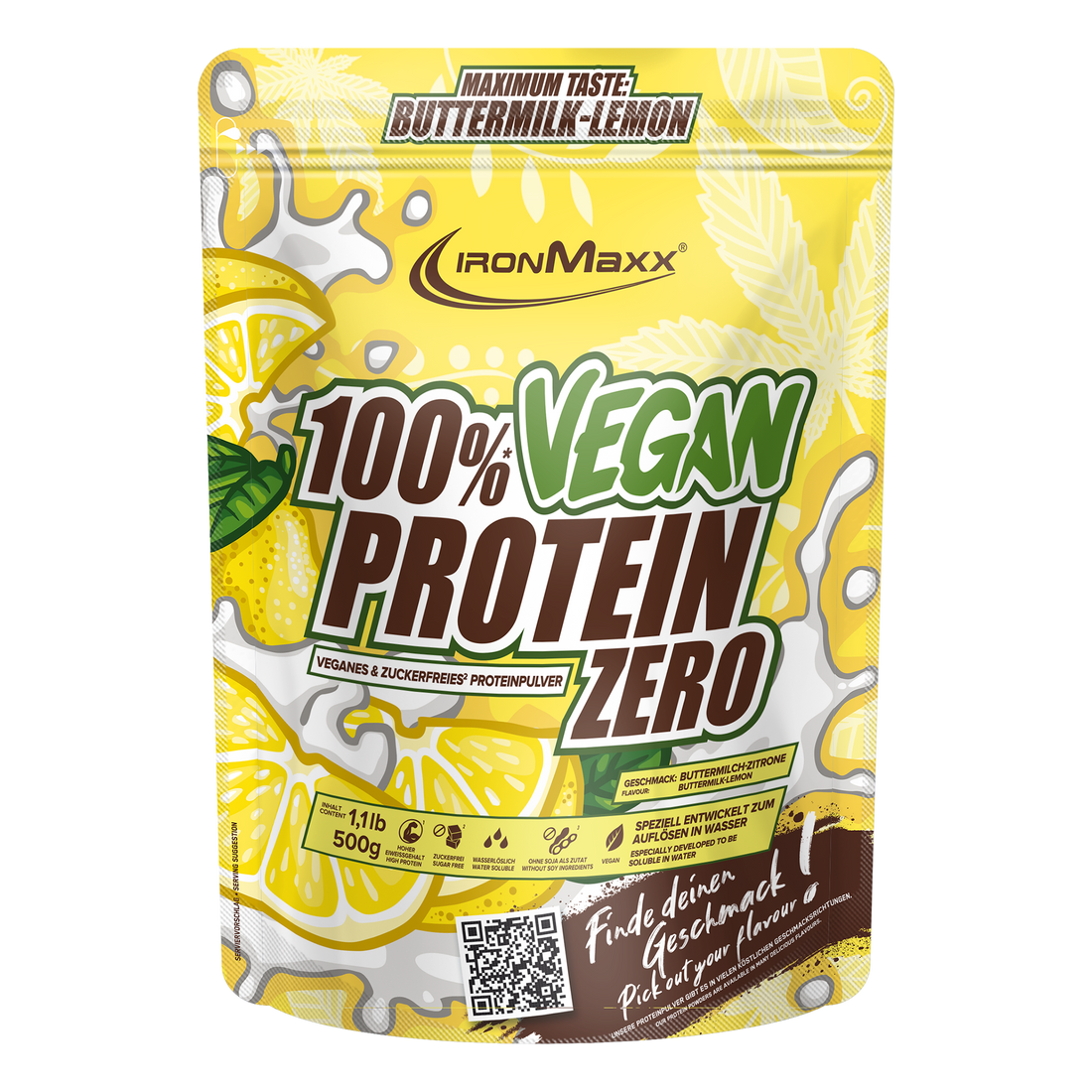 100% Vegan Protein Zero (500g) - Buttermilk Lemon
