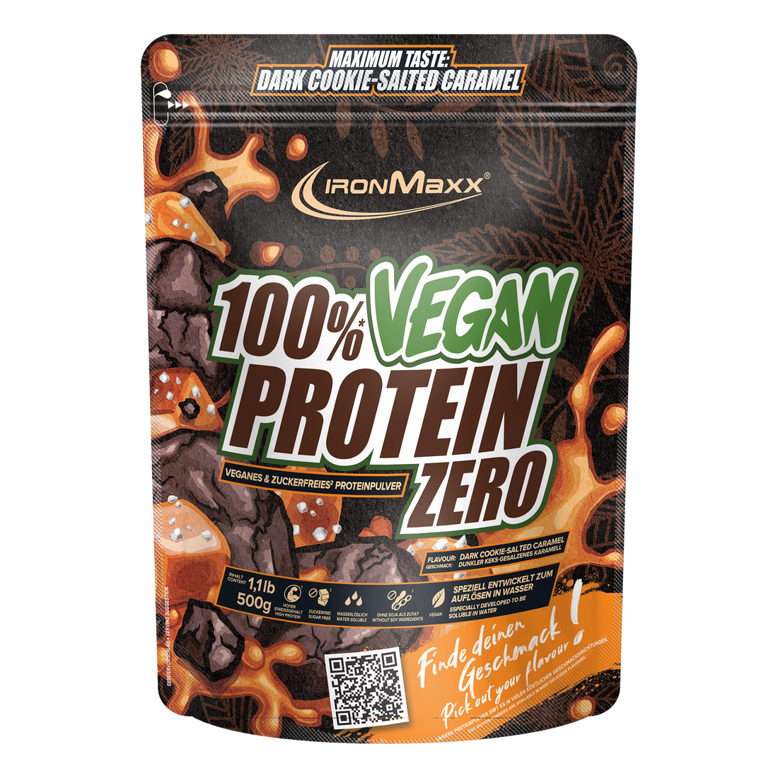 100% Vegan Protein Zero (500g) - Dark Cookie Salted Caramel