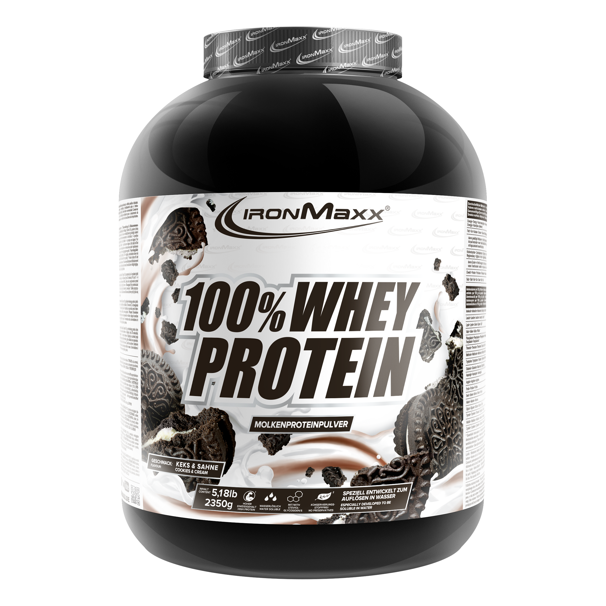 100% Whey Protein - 2350g can - Cookies and Cream
