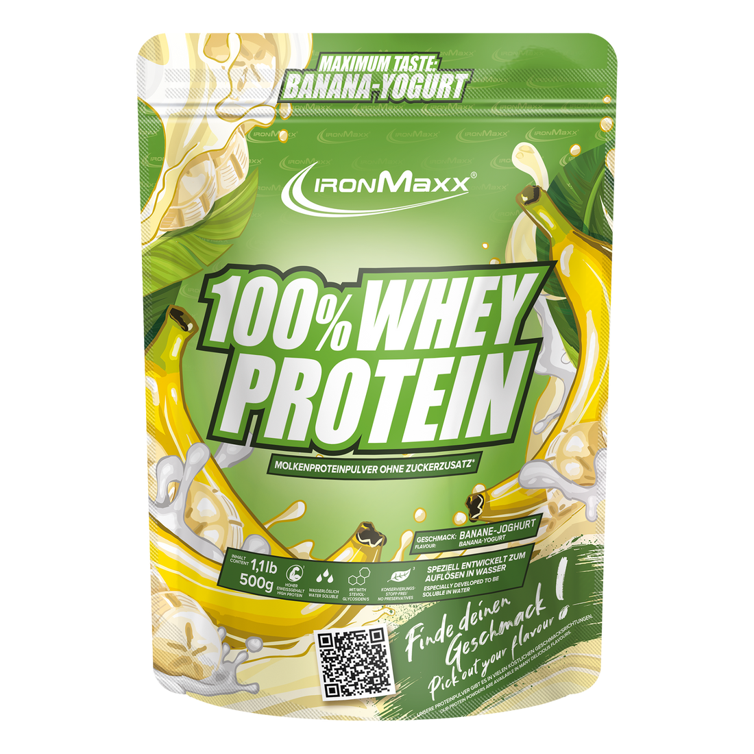 100% Whey Protein - 500g Beutel - Banane Yoghurt