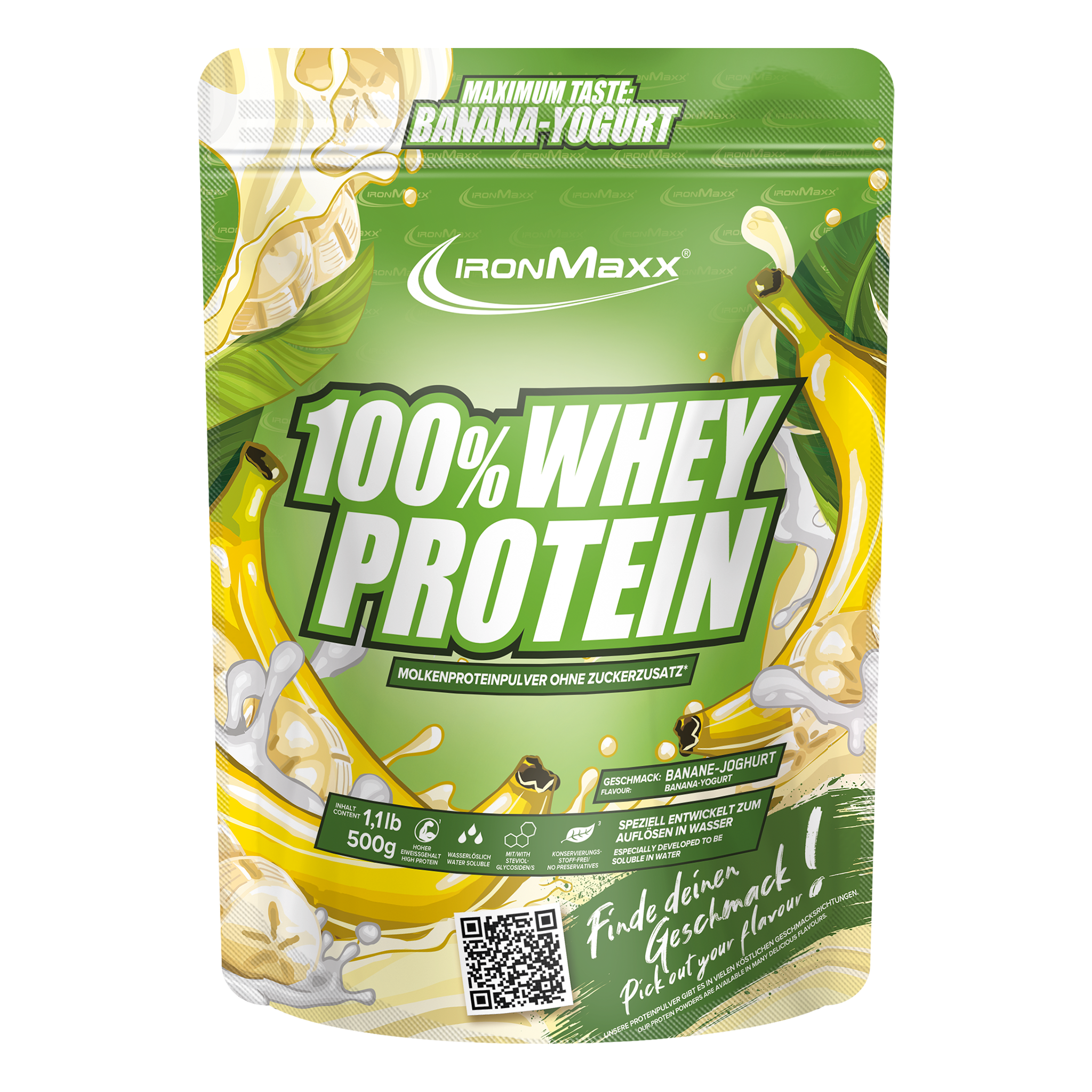 100% Whey Protein - 500g Beutel - Banane Yoghurt