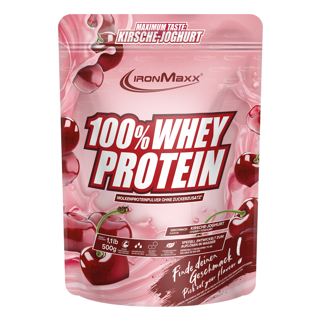 100% Whey Protein - 500g Beutel - Kirsche Yoghurt