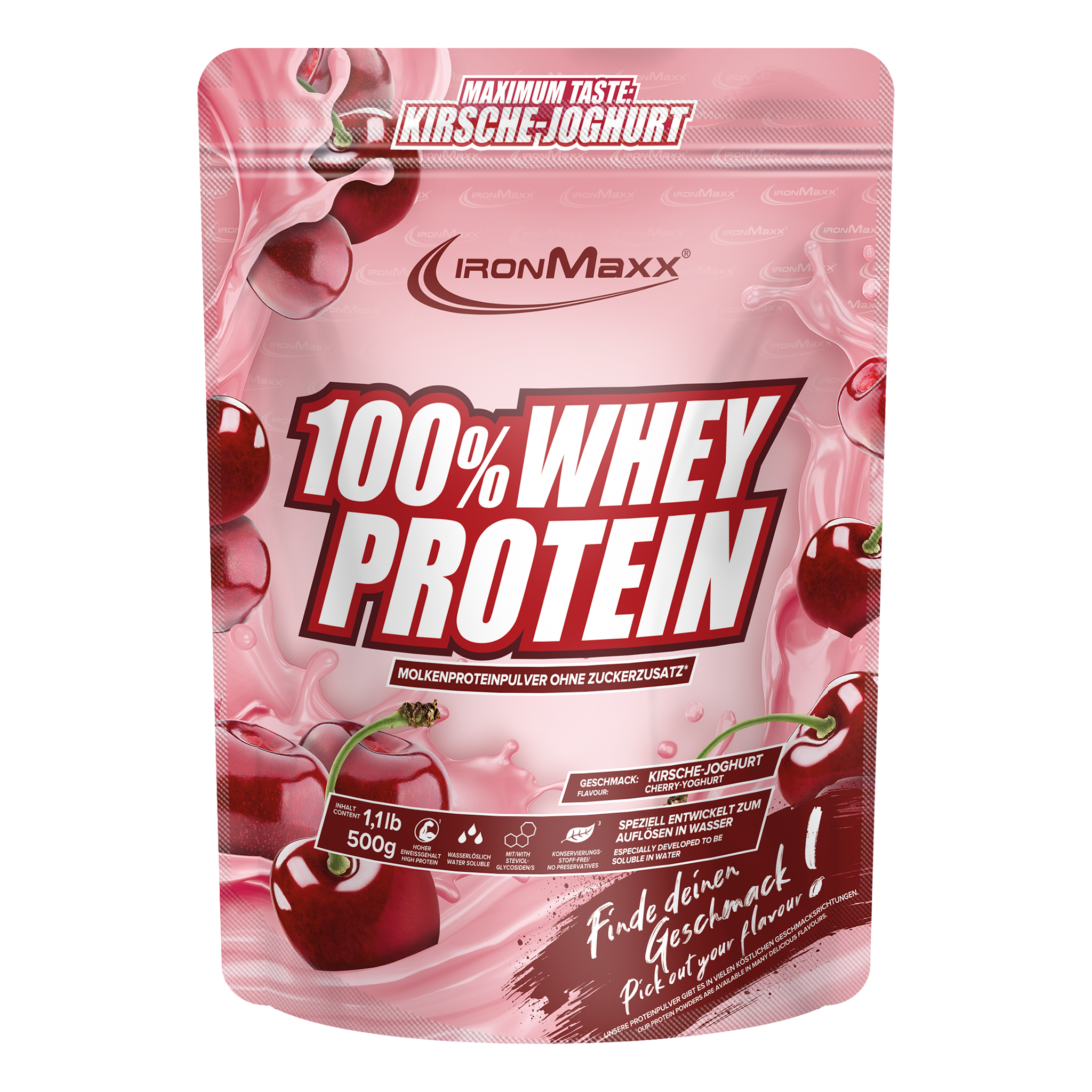 100% Whey Protein - 500g bag - Cherry Yoghurt