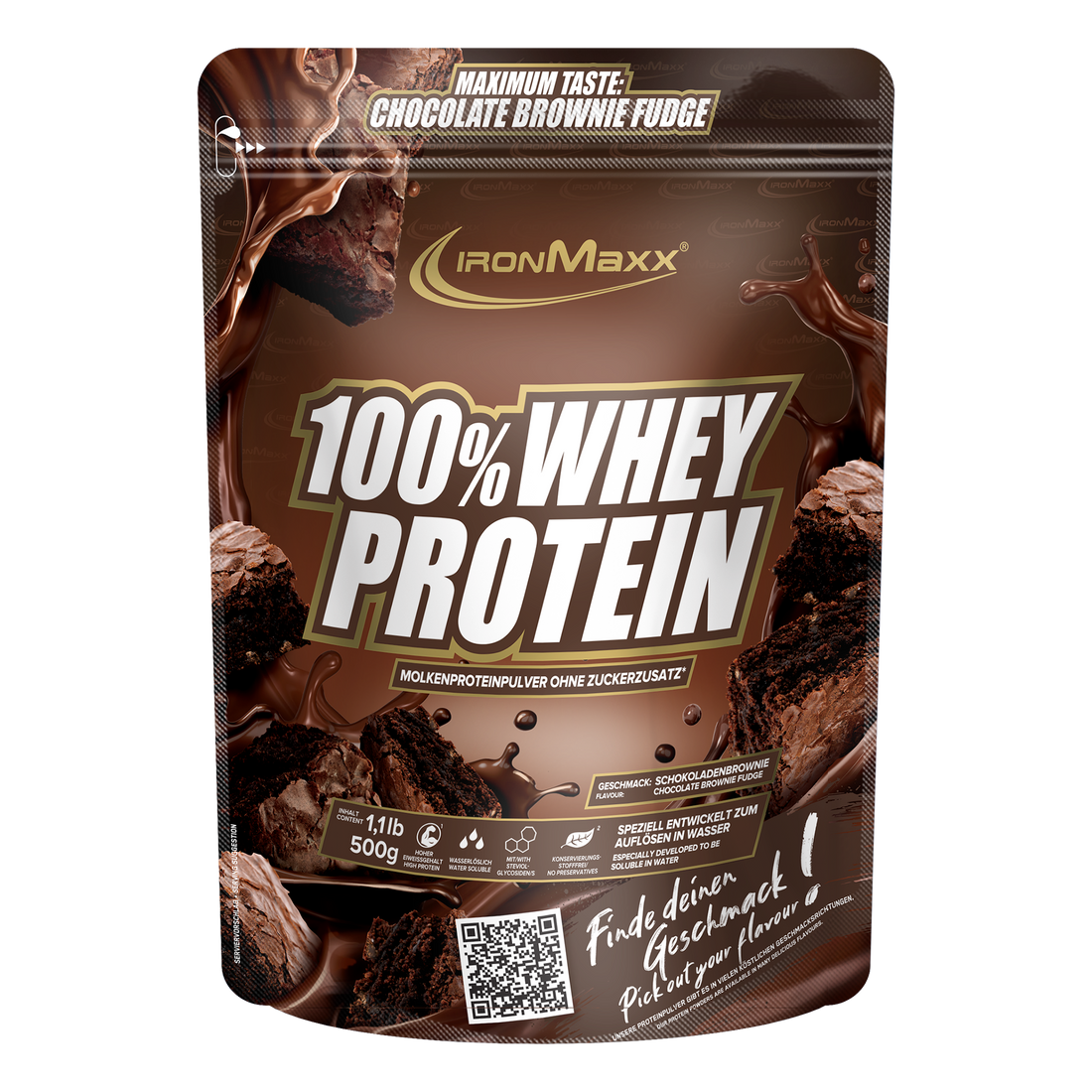 100% Whey Protein (500g) - Chocolate Brownie Fudge