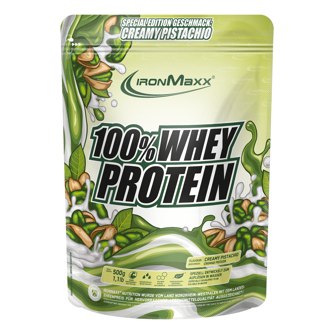 100% Whey Protein - 500g Beutel - Creamy Pistazie (Special Edition)