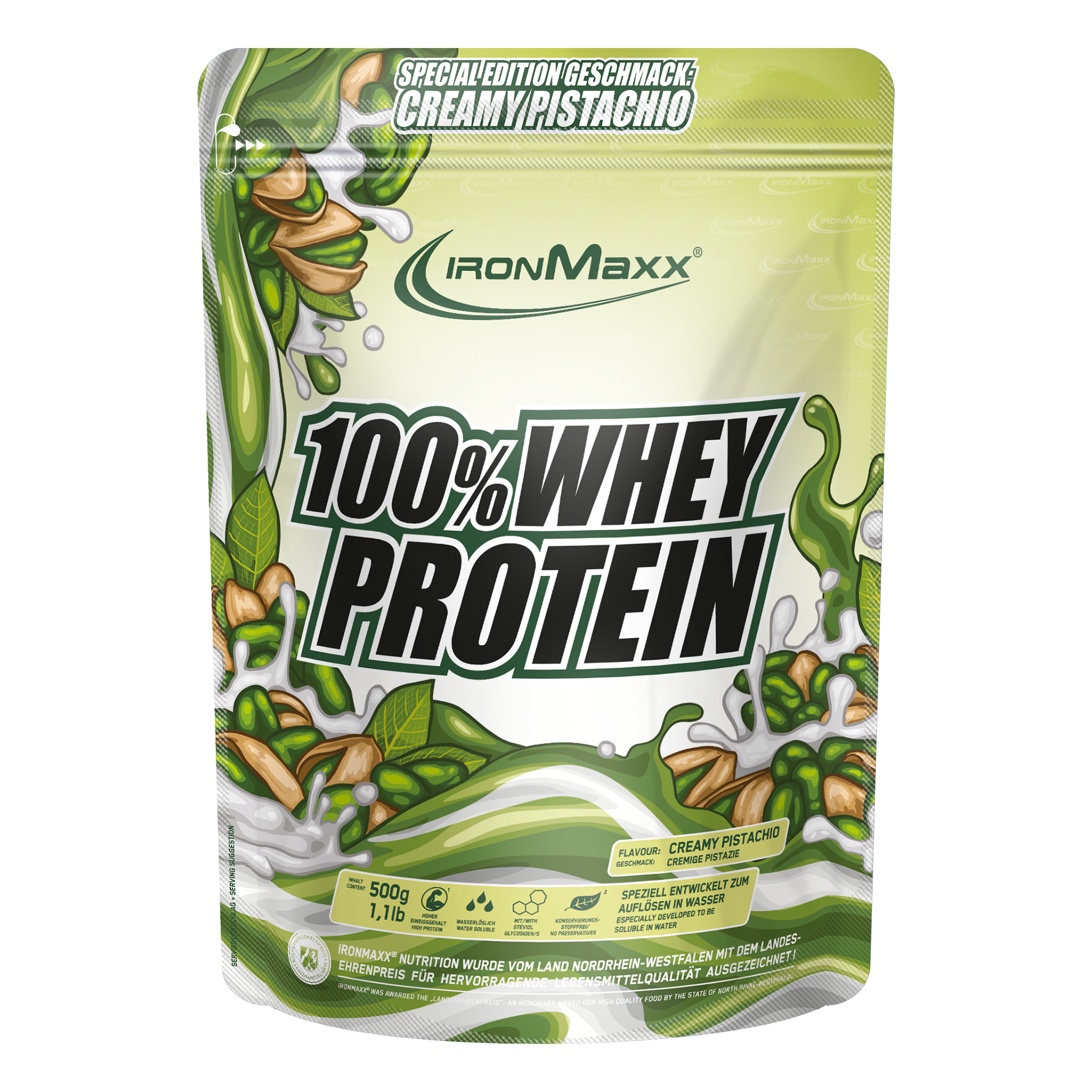 100% Whey Protein - 500g Beutel - Creamy Pistazie (Special Edition)