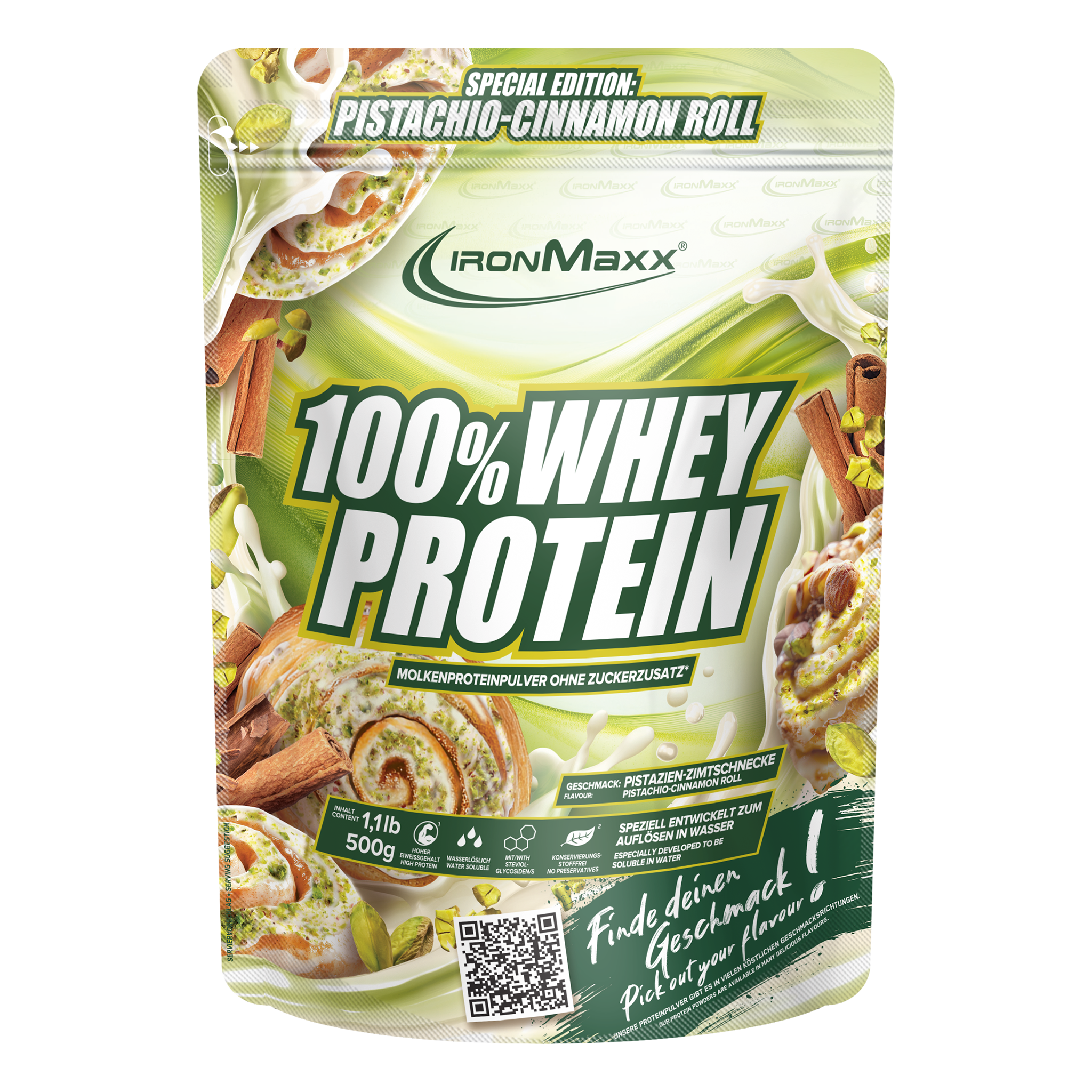 100% Whey Protein (500g) - Pistachio Cinnamon Roll