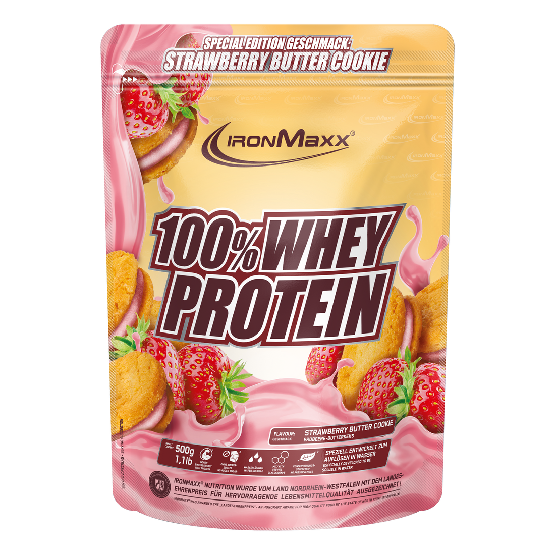 100% Whey Protein - 500g Beutel - Strawberry Cookie (Special Edition)