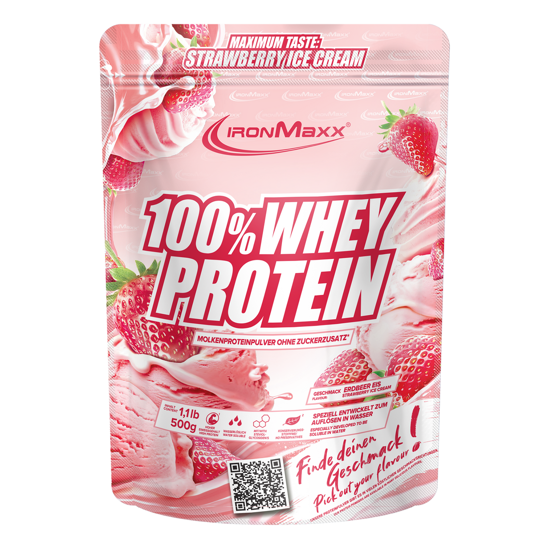 100% Whey Protein (500g) - Strawberry Ice Cream