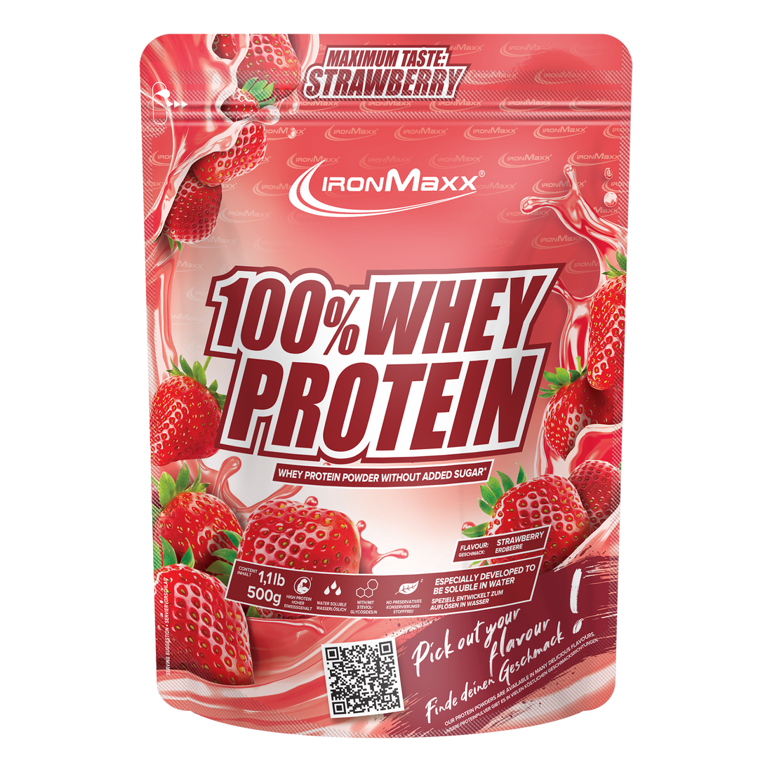 100% Whey Protein (500g) - Erdbeere