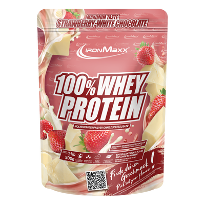 100% Whey Protein - 500g bag - White Chocolate-Strawberry