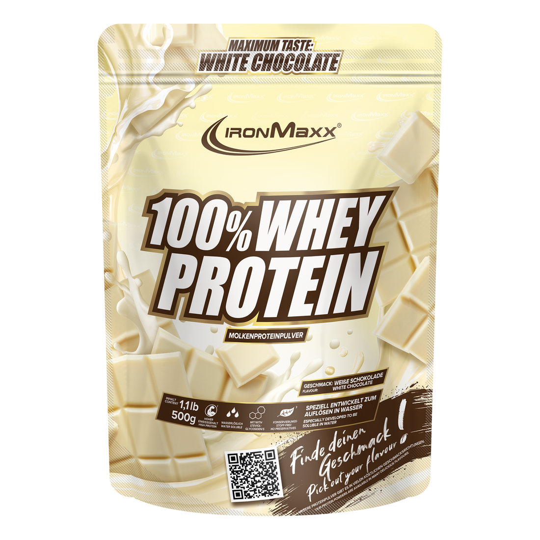 100% Whey Protein - 500g bag - White Chocolate