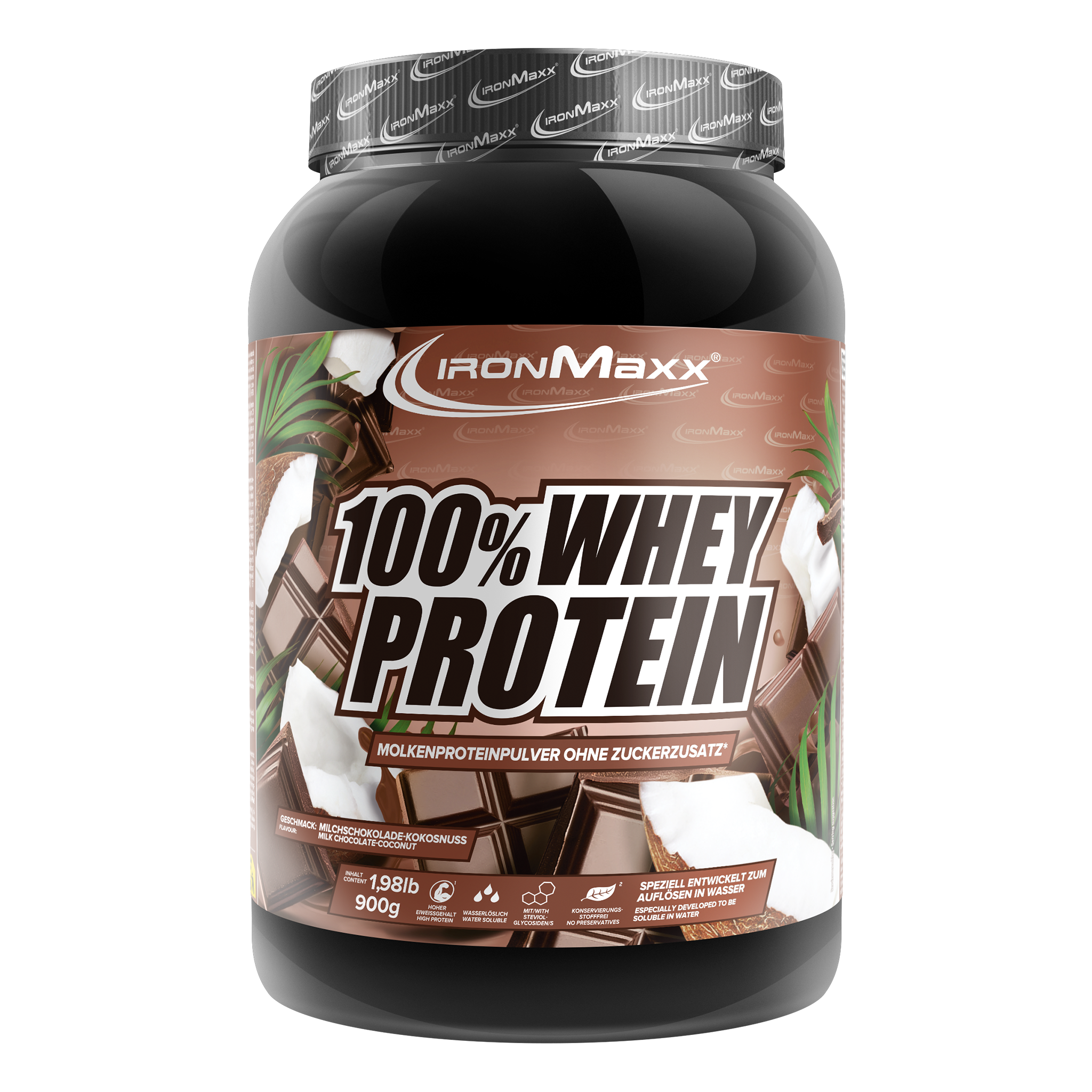 100% Whey Protein - 900g  Dose - Chocolate Coconut