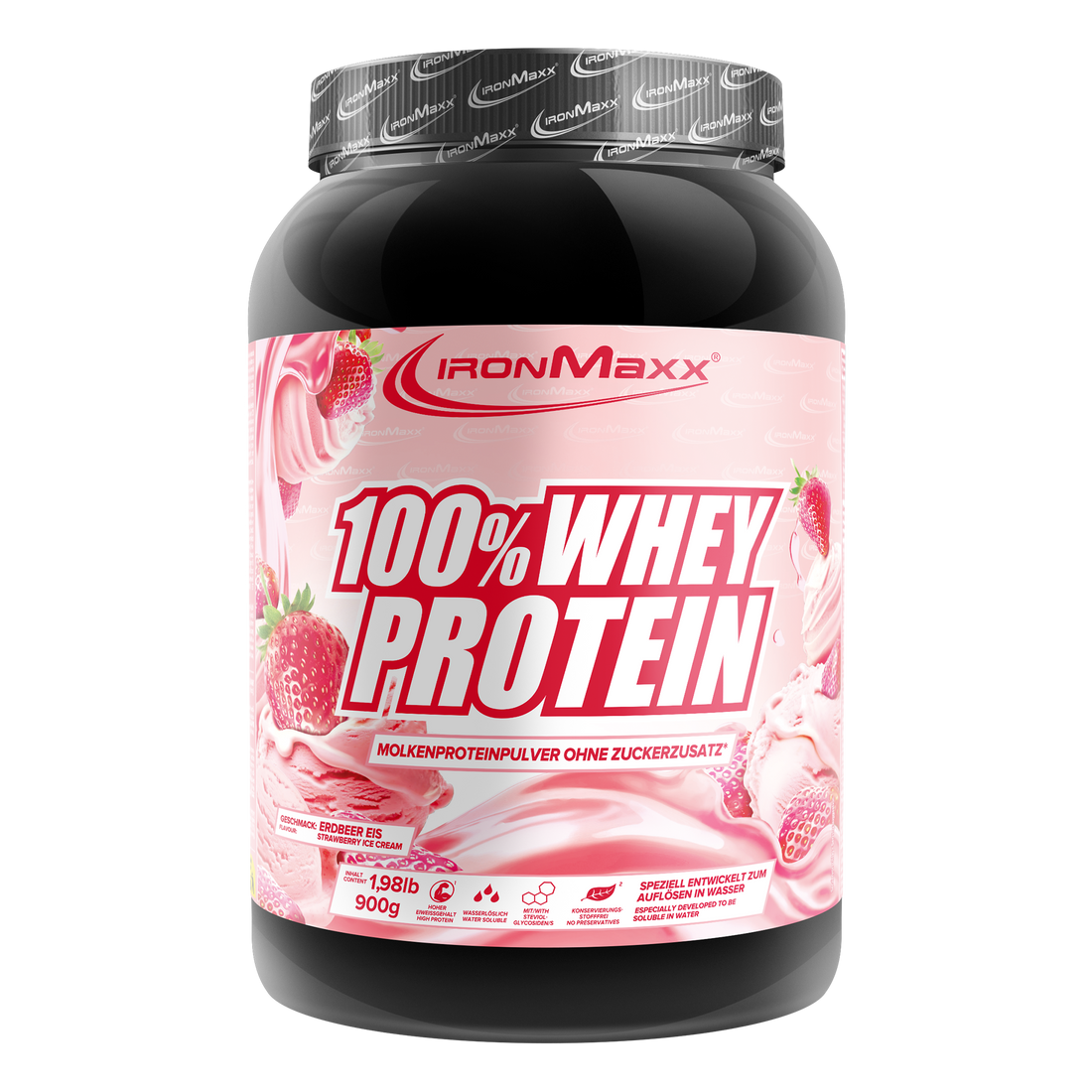100% Whey Protein - 900g  Dose - Strawberry Ice Cream
