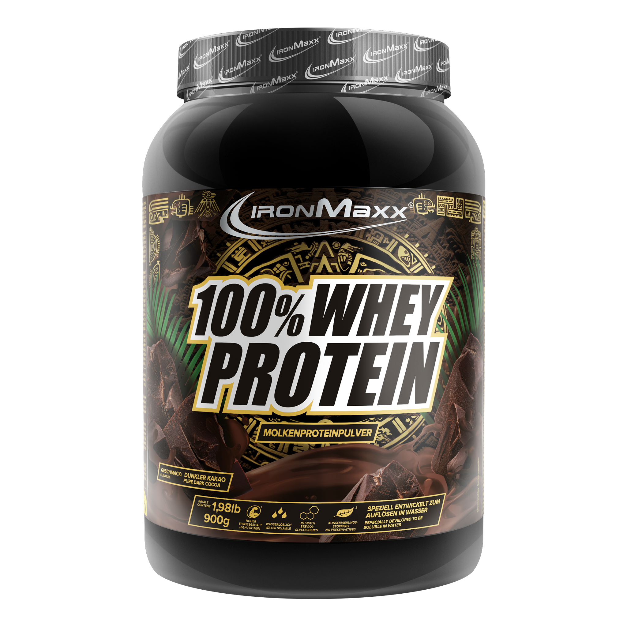 100% Whey Protein - 900g can - Pure Dark Cocoa