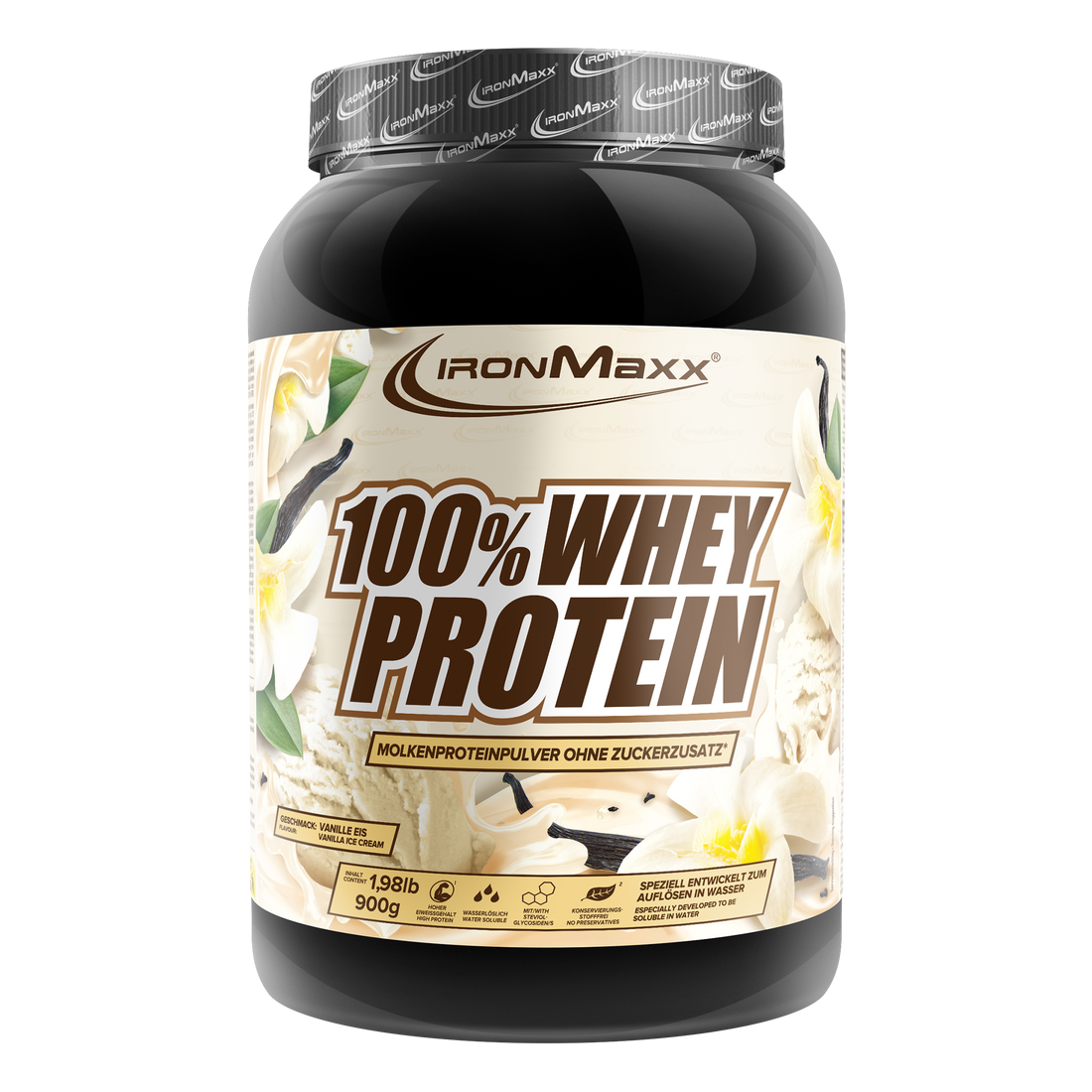 100% Whey Protein - 900g Beutel - Vanilla Ice Cream