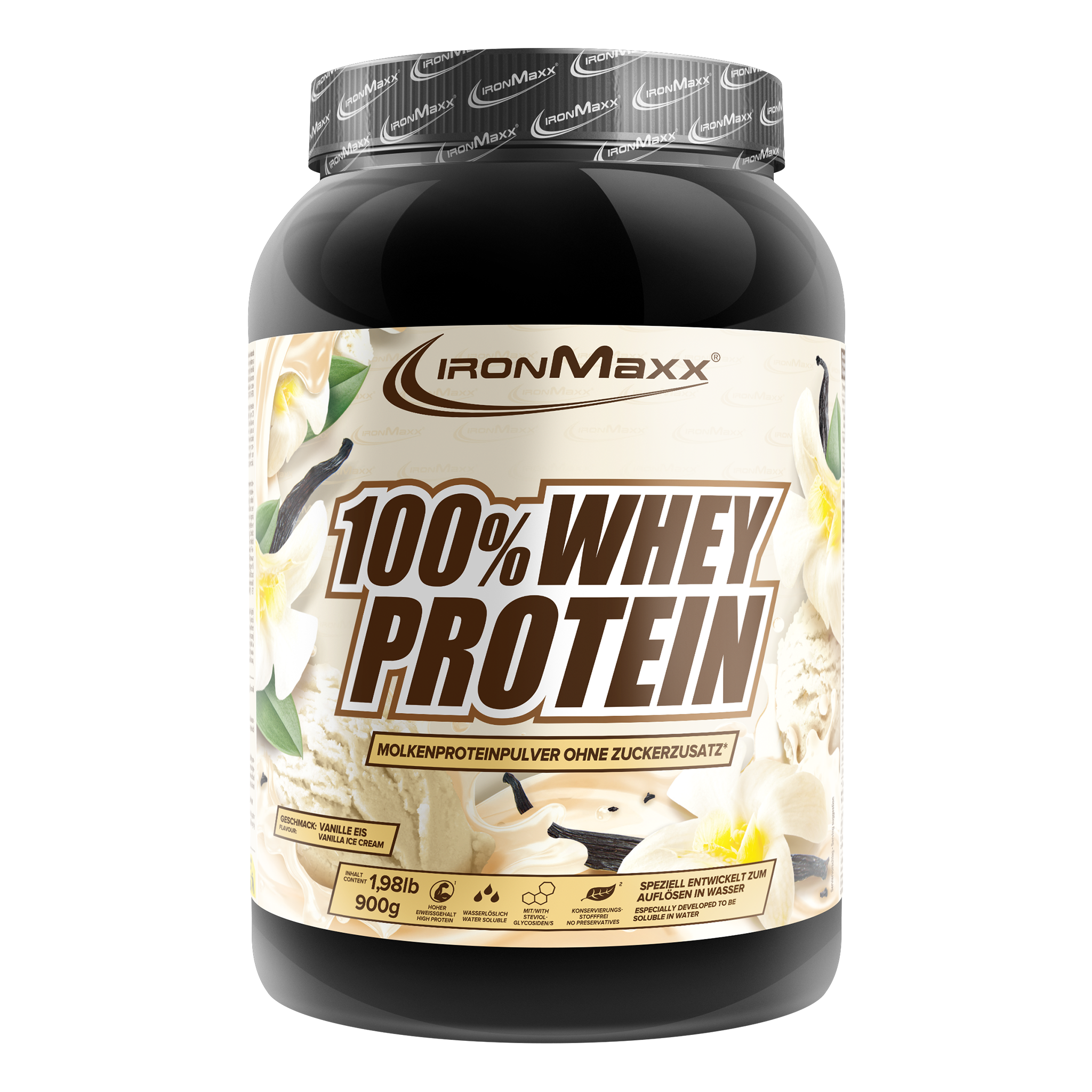 100% Whey Protein - 900g Beutel - Vanilla Ice Cream