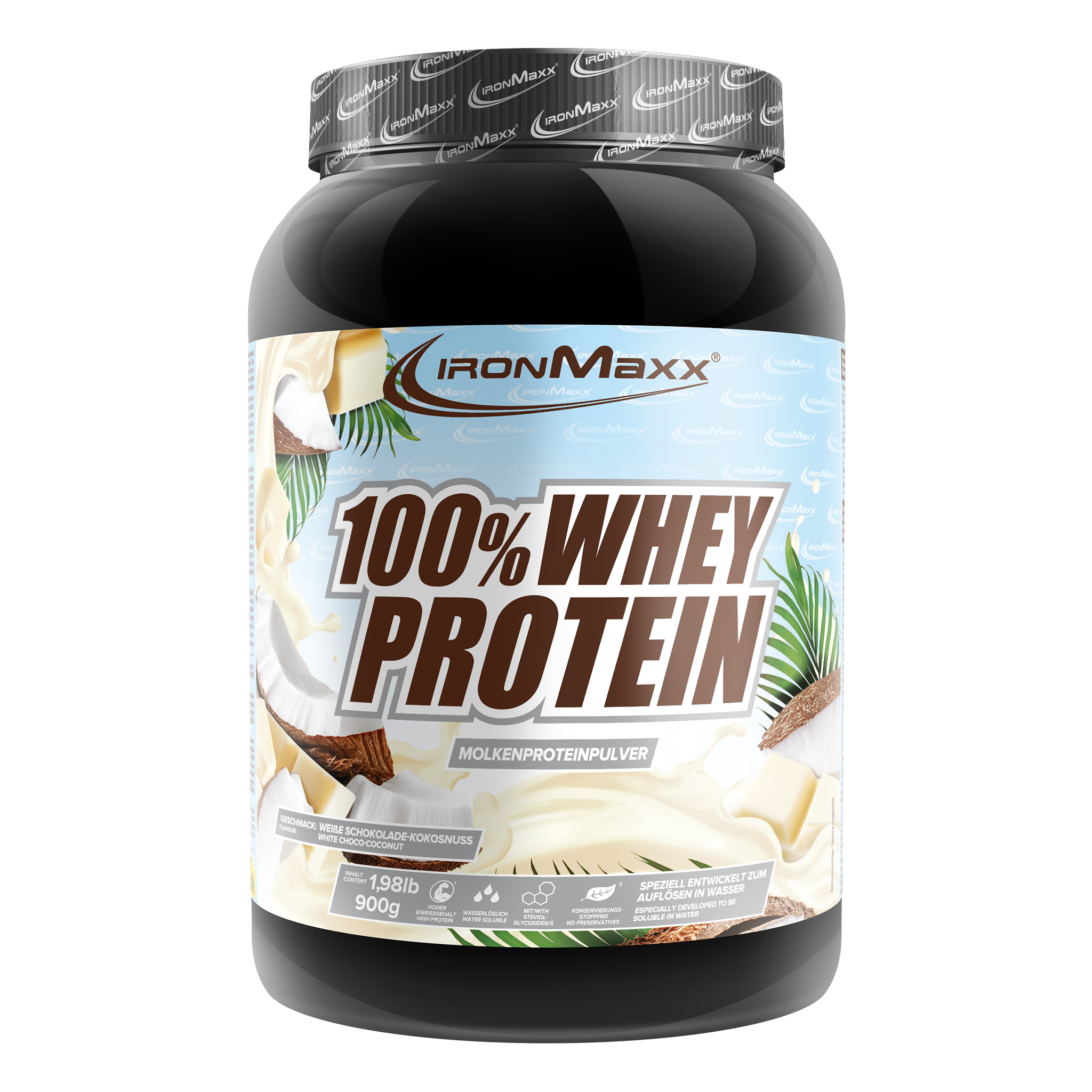100% Whey Protein - 900g Dose - White Choc Coconut