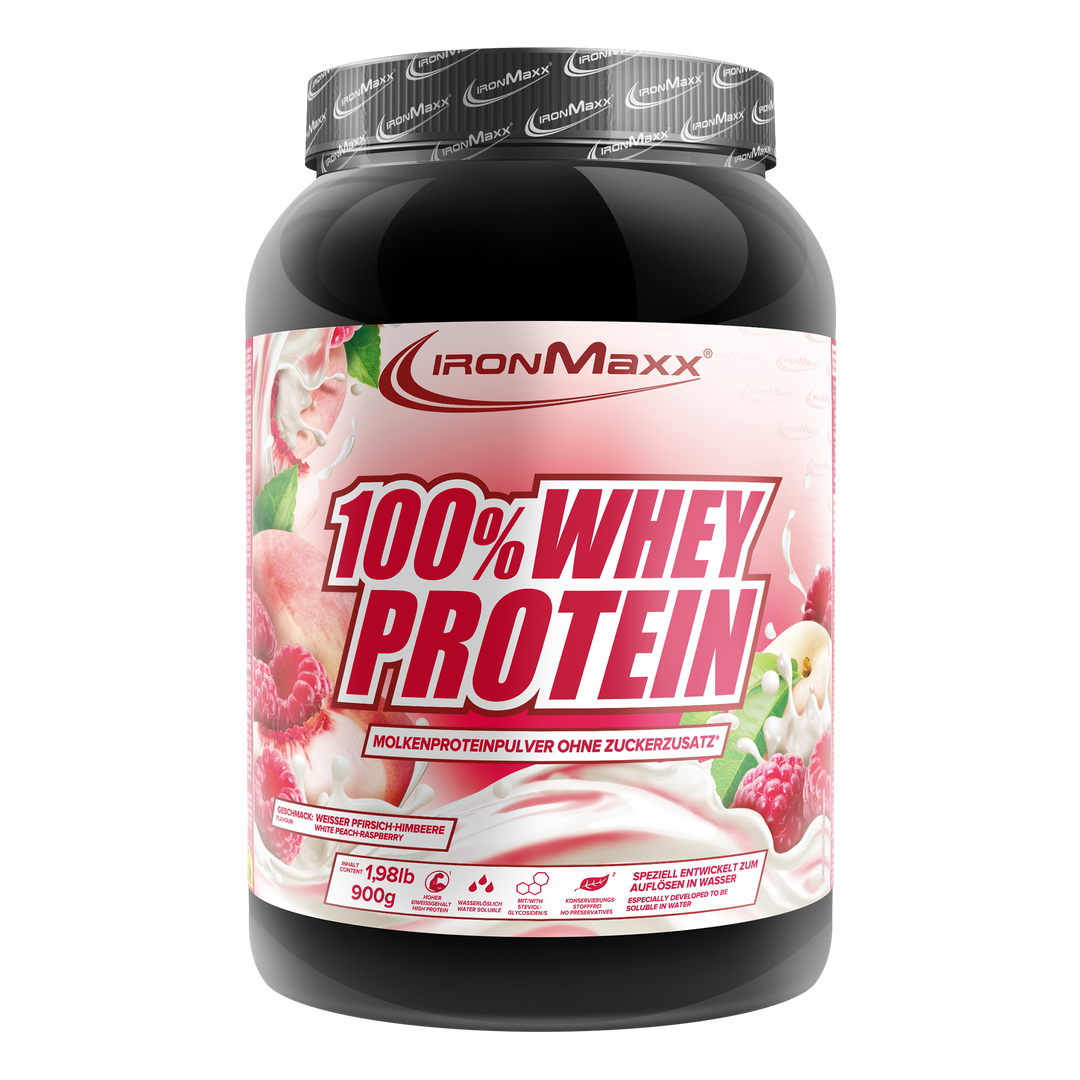 100% Whey Protein - 900g Dose - White Peach Raspberry