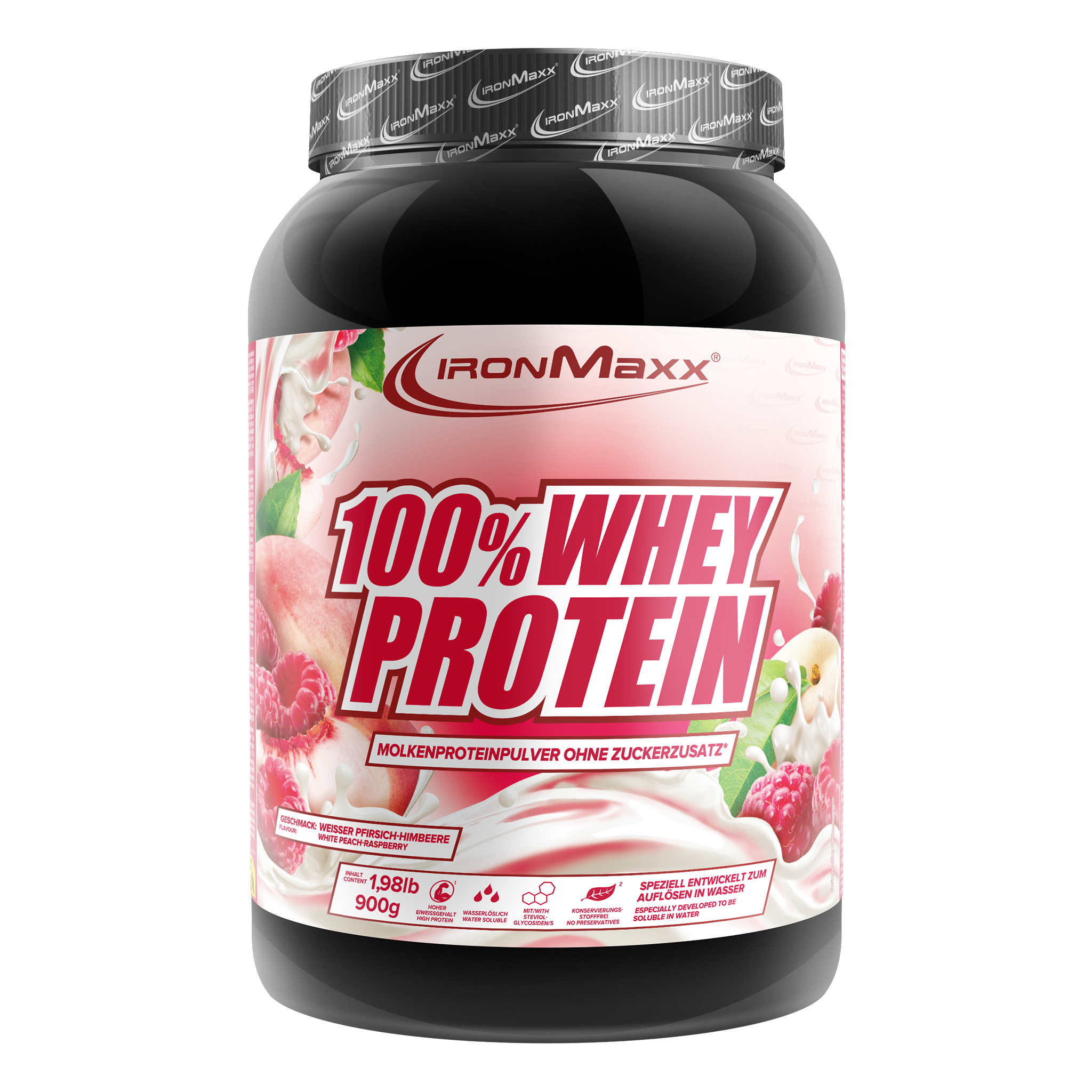 100% Whey Protein - 900g Dose - White Peach Raspberry