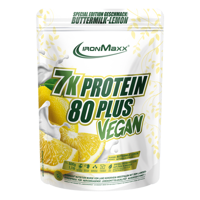 Vegan Protein 7K - 80 Plus 500g Beutel - Buttermilch-Zitrone