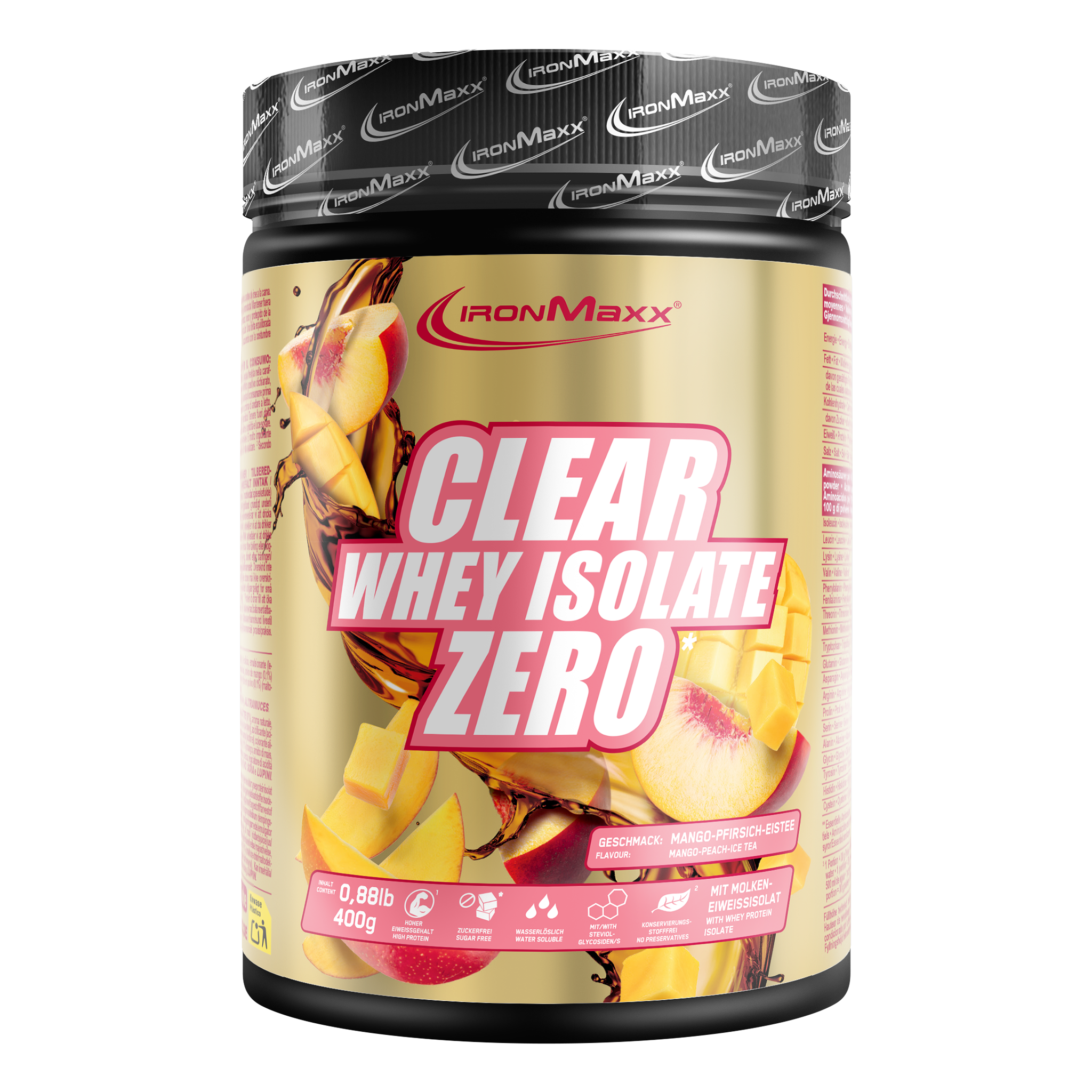 Clear Whey Isolate ZERO - 400g can Mango Peach Ice Tea