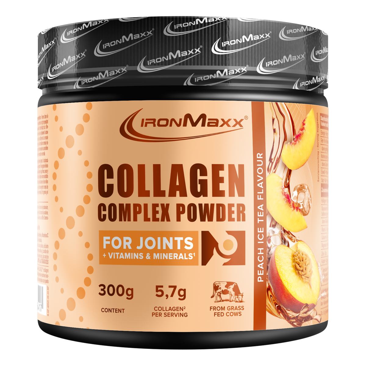 Collagen Complex Peach Iced Tea 300g - Buy now – IronMaxx Nutrition