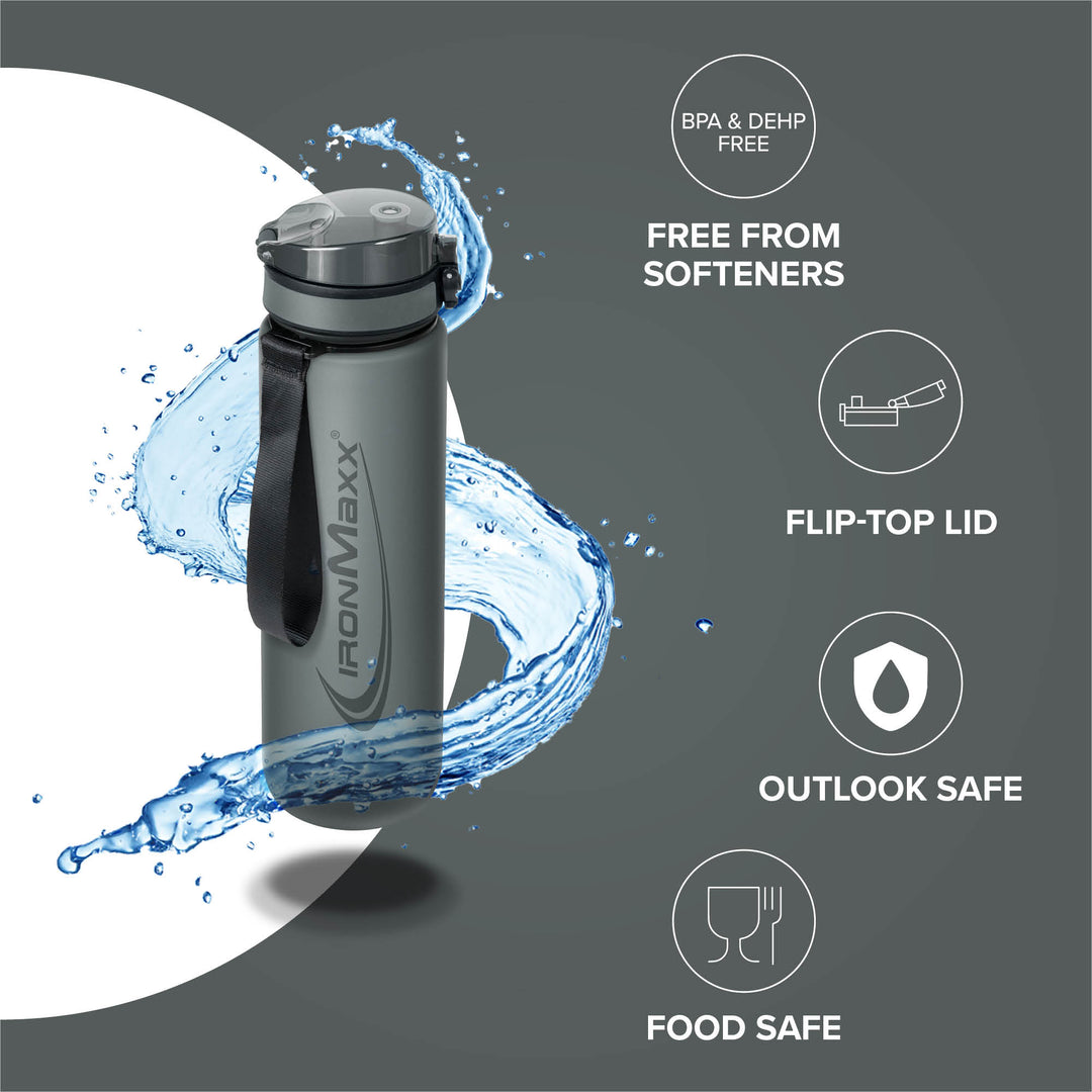 Sport Water Bottle Ash Grey - 1000ml