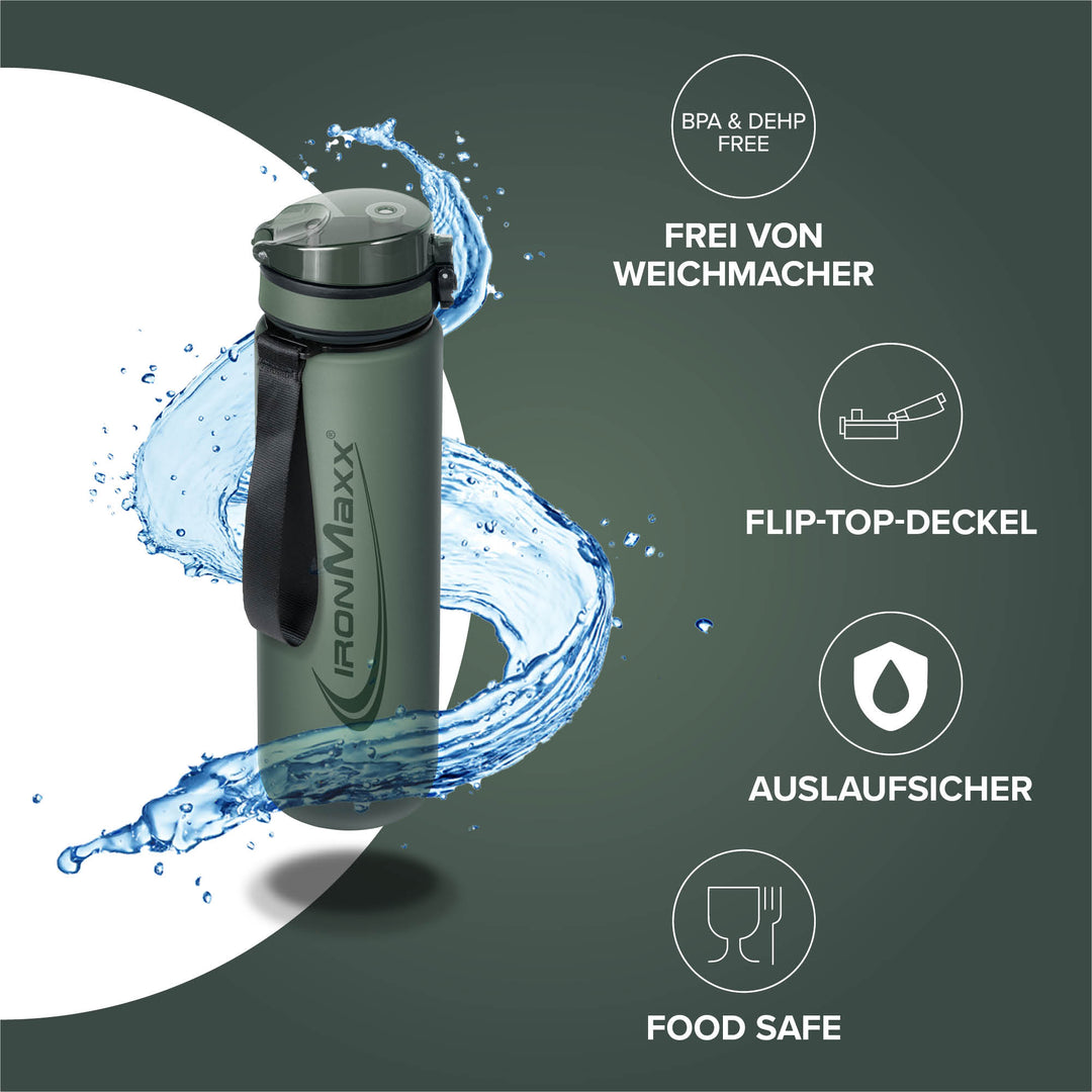 Sport Water Bottle  Mineral Green - 1000ml