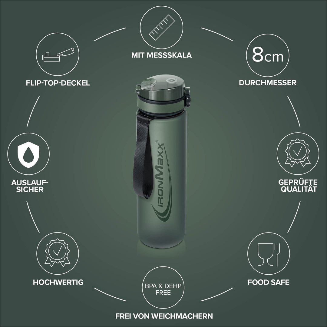 Sport Water Bottle  Mineral Green - 1000ml