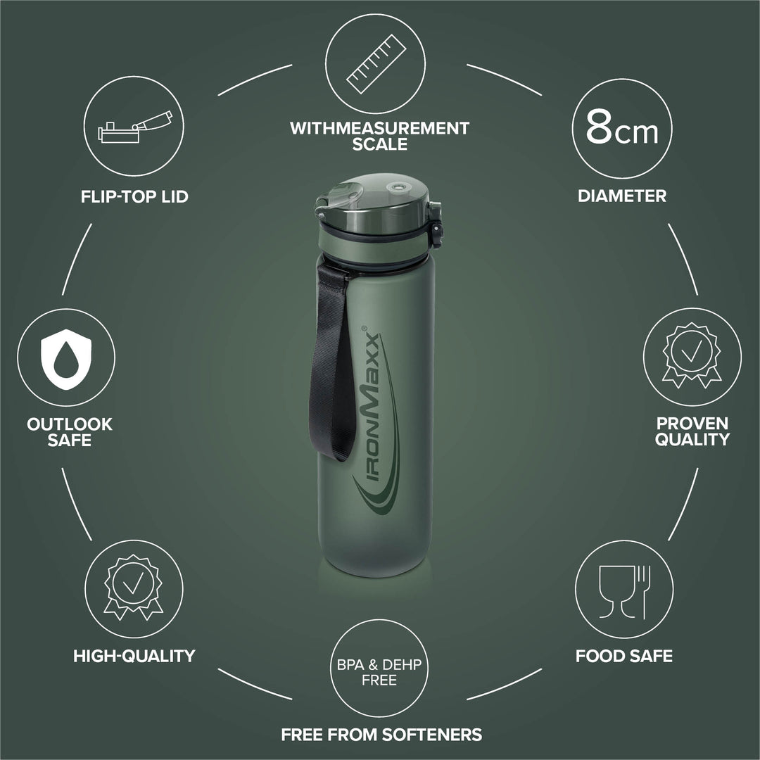 Sport Water Bottle Mineral Green - 1000ml