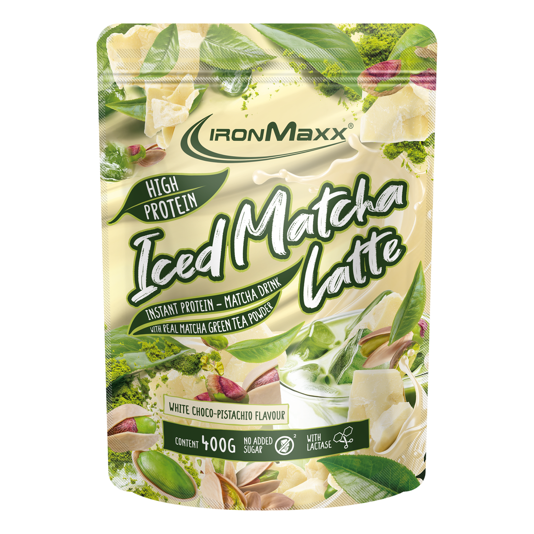 Iced Matcha Latte (400g) - White Choco-Pistachio